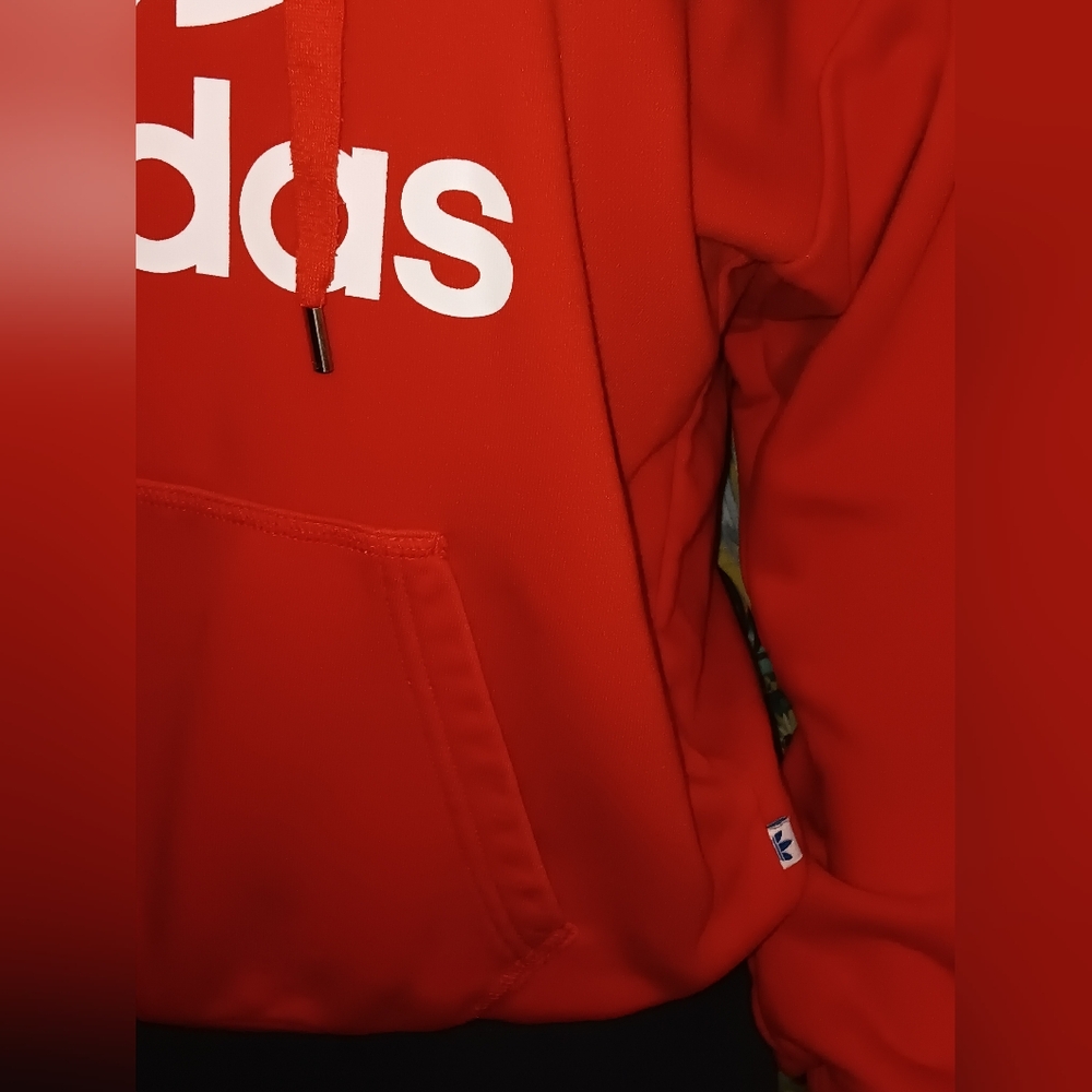 Adidas Originals Red Trefoil Hoodie - Picture 3 of 3